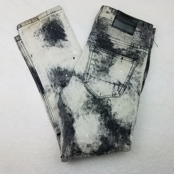 Smoke Rise Mens Jeans 32x3 Rip Zippers 